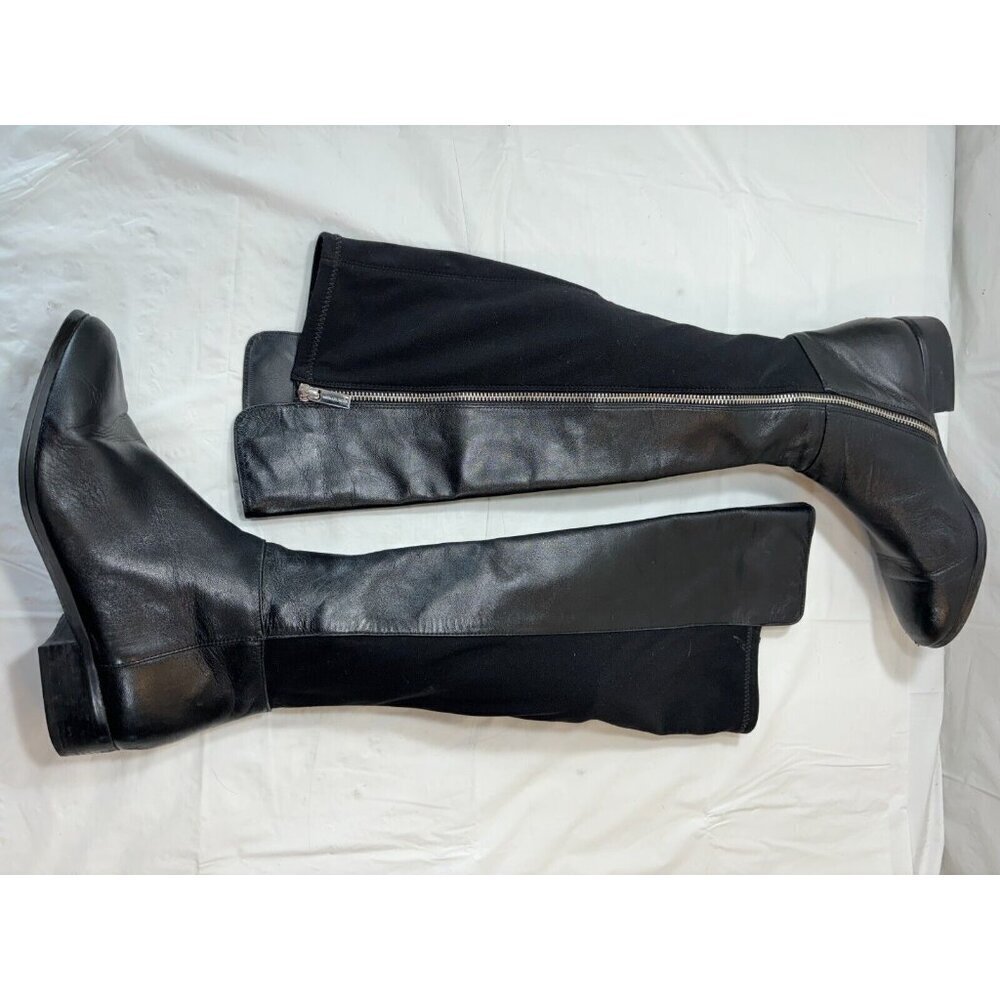Michael Kors Bromley Side Zip Leather Boots Black Women Sz 7 M - Picture 7 of 15